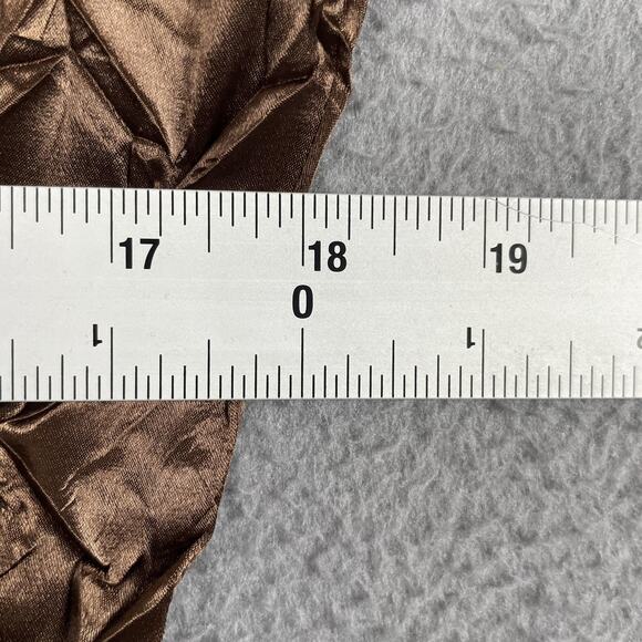 Komarov Jacket Womens Small Brown Textured Crinkle Mesh Sheer Open Front USA - Picture 5 of 6